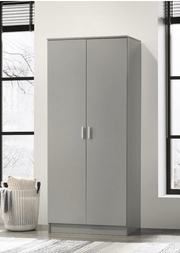 Rio Costa 2 Door Wardrobe in Light Grey - Price Crash Furniture