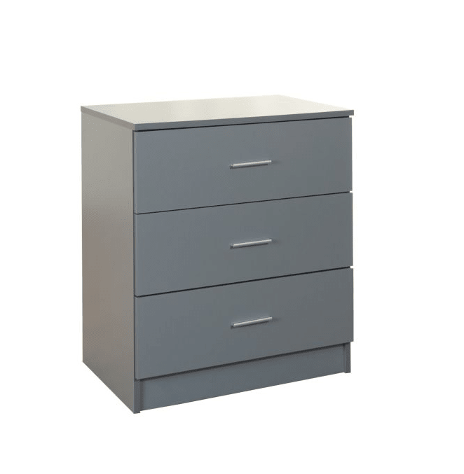 Rio Costa 3 Drawer Chest of Drawers in Grey - Price Crash Furniture