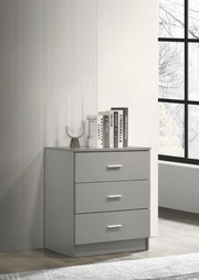 Rio Costa 3 Drawer Chest of Drawers in Grey - Price Crash Furniture