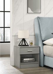 Rio Costa Nightstand With 1 Drawer in Grey - Price Crash Furniture