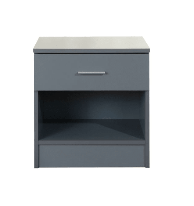 Rio Costa Nightstand With 1 Drawer in Grey - Price Crash Furniture
