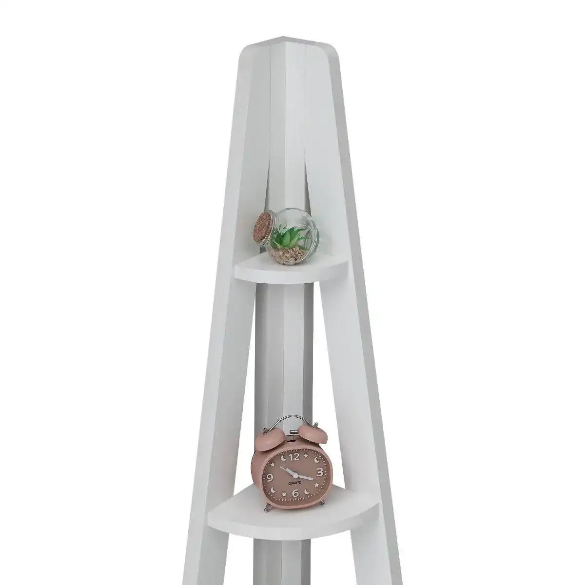 Riva Ladder Corner Bookcase in White by TAD - Price Crash Furniture