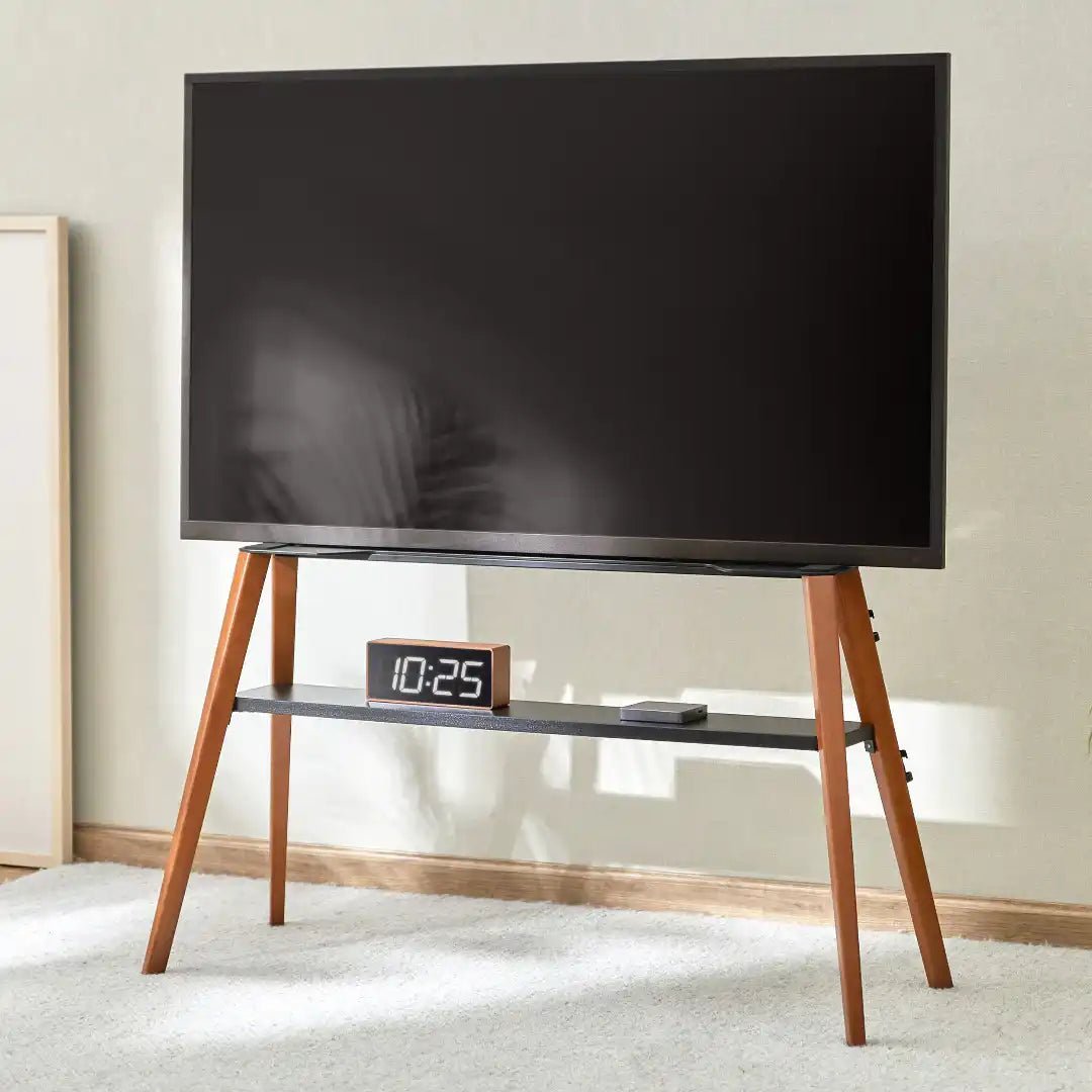 Roma Easel TV Stand in Dark Wood - Price Crash Furniture