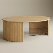 Roma Oak Fluted Coffee Table by Jual Furnishings - Price Crash Furniture