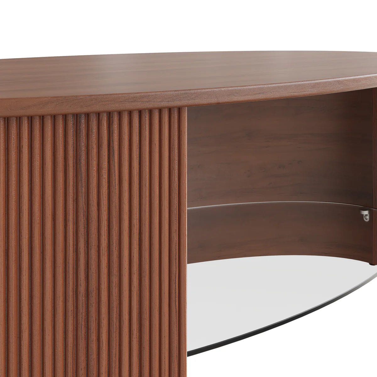 Roma Walnut Fluted Coffee Table by Jual Furnishings - Price Crash Furniture