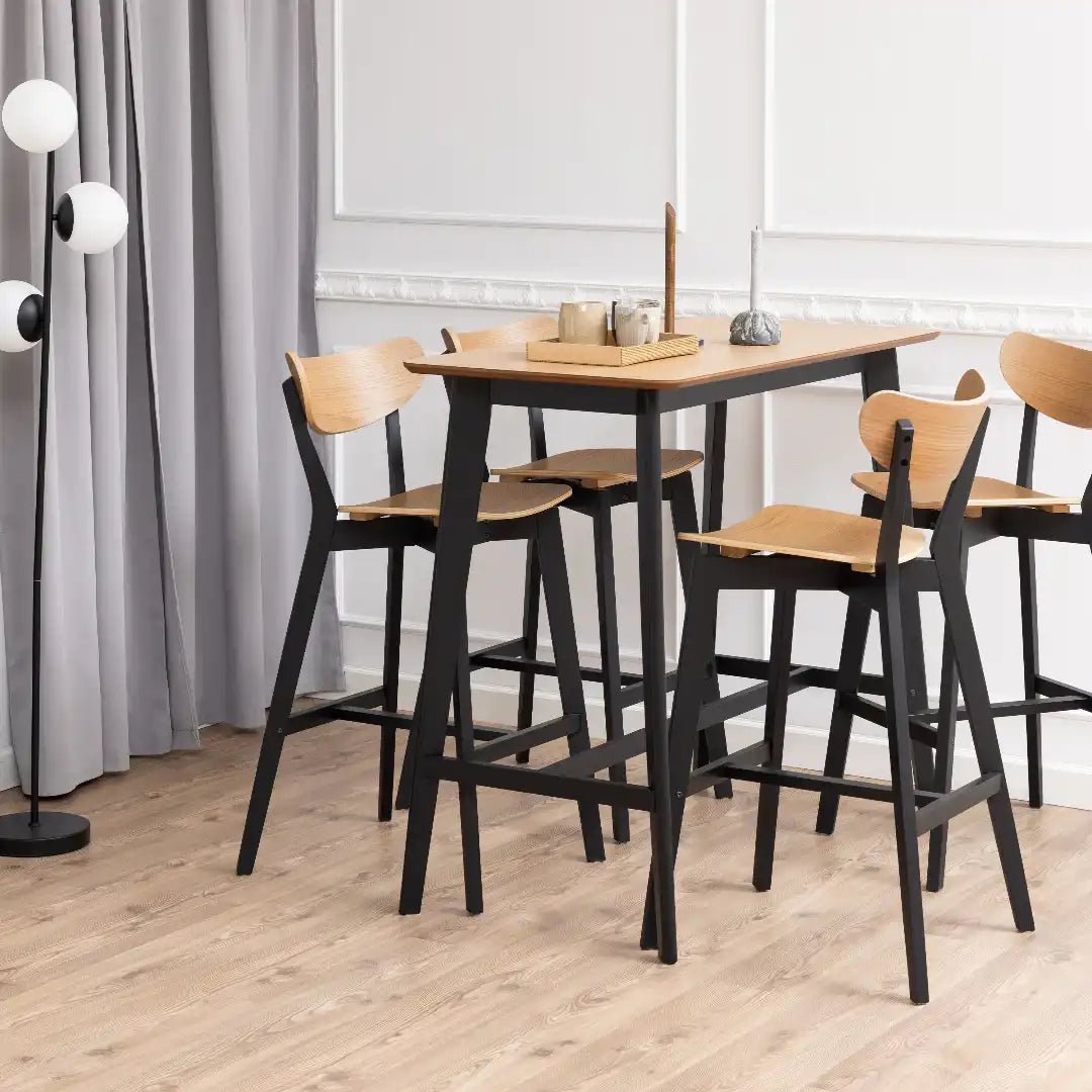 Roxby Bar Table in Oak - Price Crash Furniture