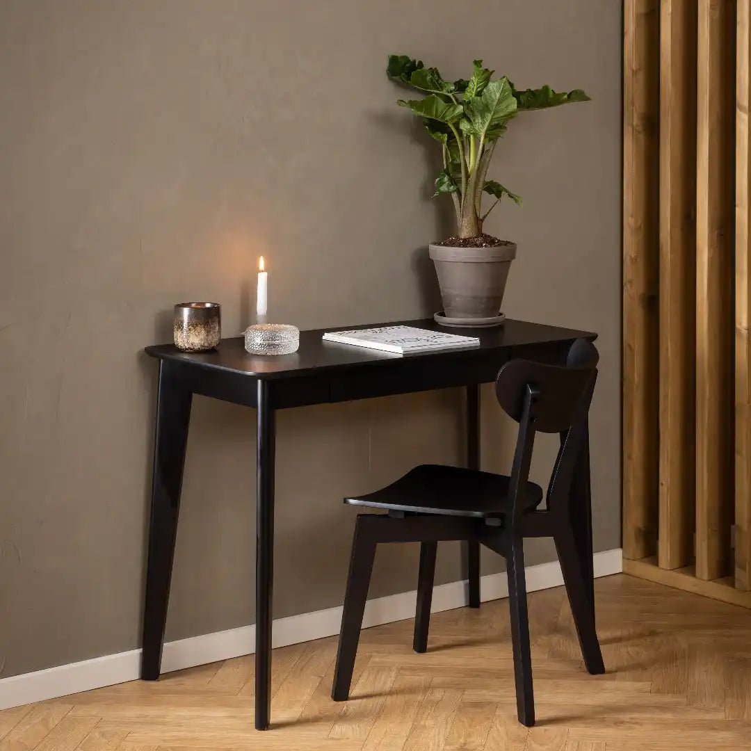 Roxby Dining Chairs in Black Set of 2 - Price Crash Furniture