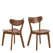 Roxby Dining Chairs In Walnut Set Of 2 - Price Crash Furniture