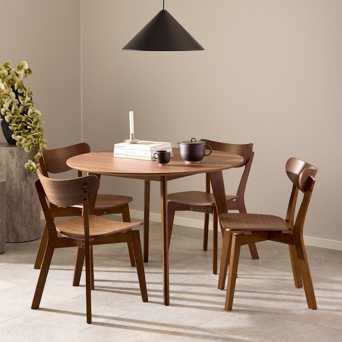 Roxby Dining Chairs In Walnut Set Of 2 - Price Crash Furniture