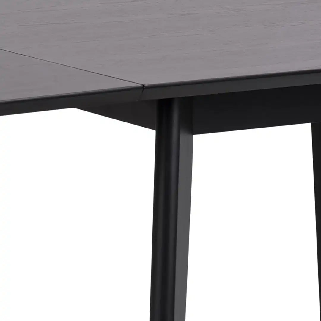 Roxby Extending Dining Table 80 - 120cm in Black - Price Crash Furniture