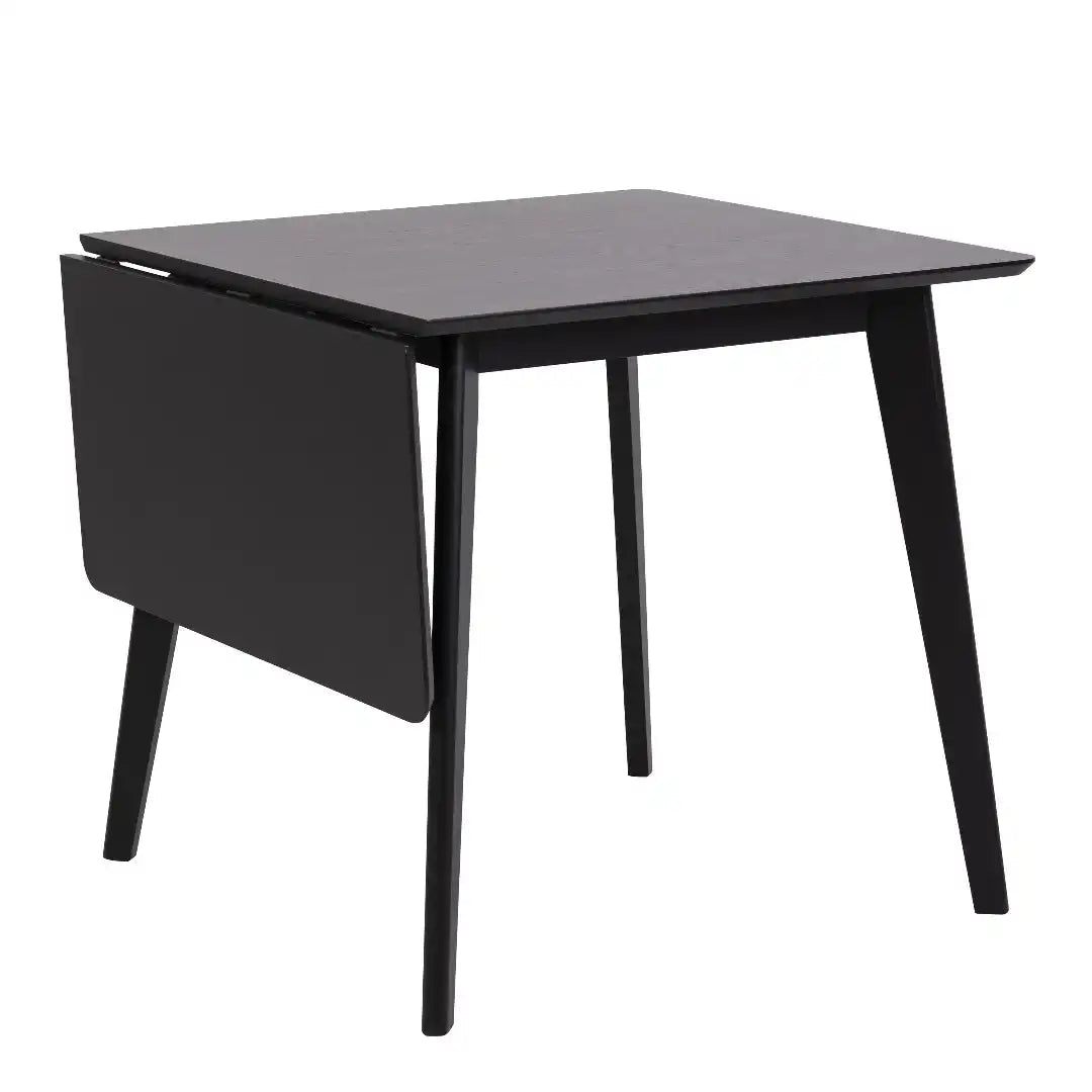 Roxby Extending Dining Table 80 - 120cm in Black - Price Crash Furniture