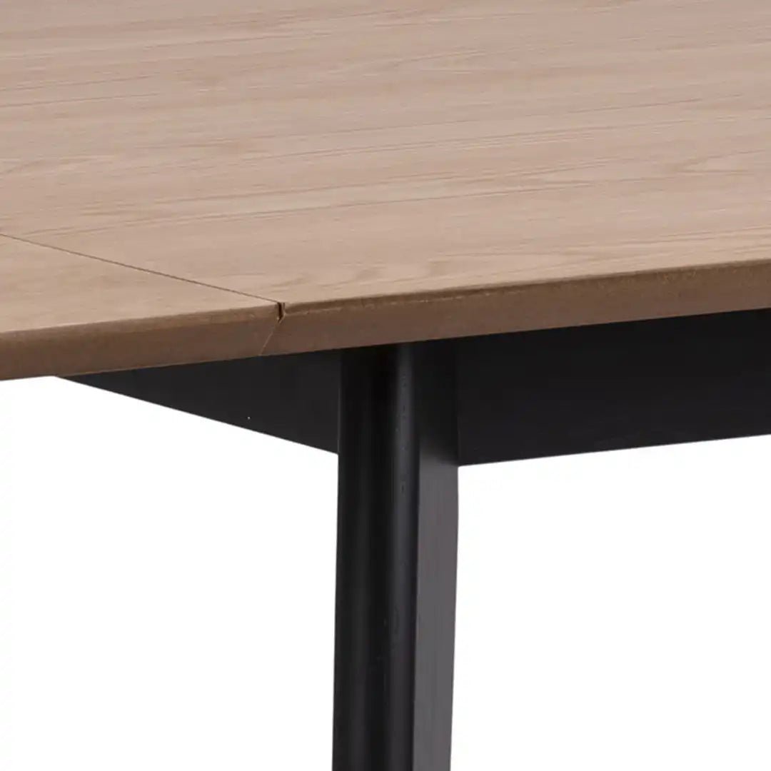 Roxby Extending Dining Table 80 - 120cm in Oak & Black - Price Crash Furniture