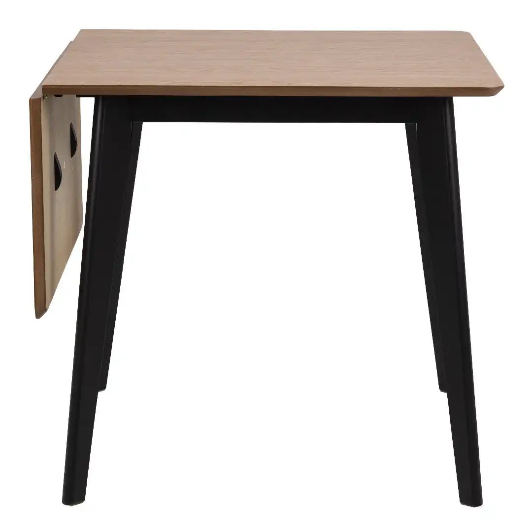Roxby Extending Dining Table 80 - 120cm in Oak & Black - Price Crash Furniture