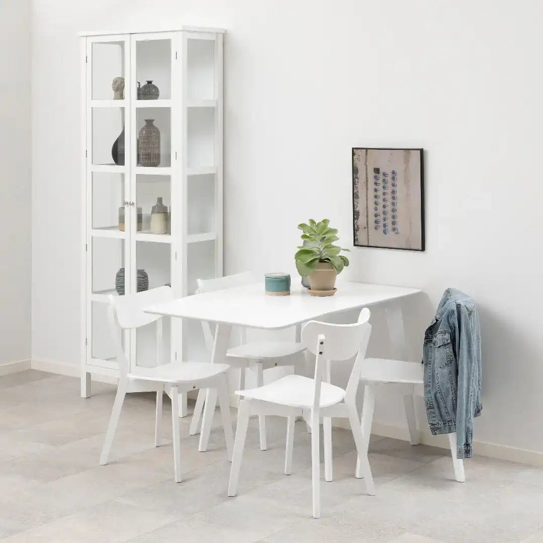 Roxby Square Dining Table in White - Price Crash Furniture