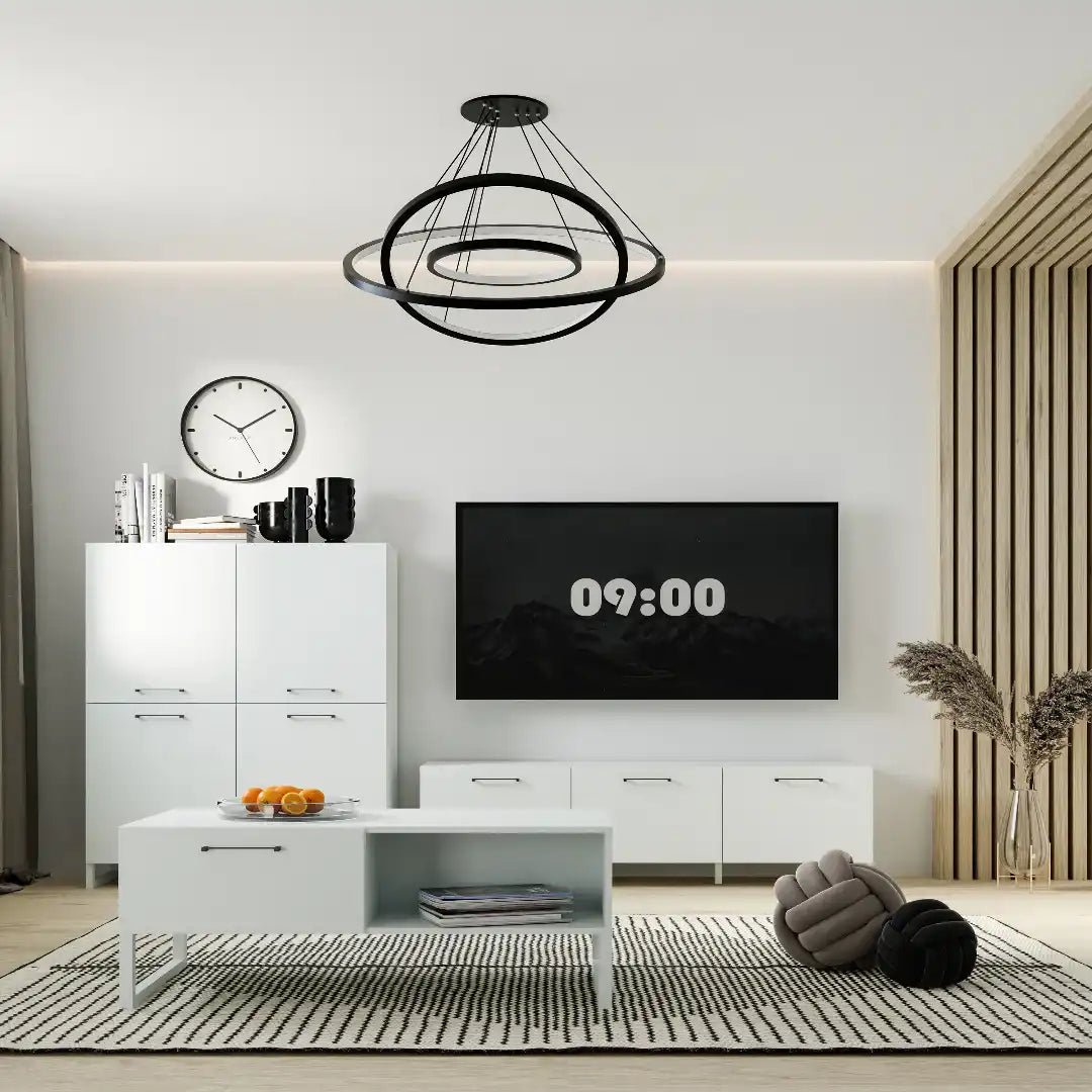Sali 2 Door 2 Drawer TV Unit in Light Grey - Price Crash Furniture