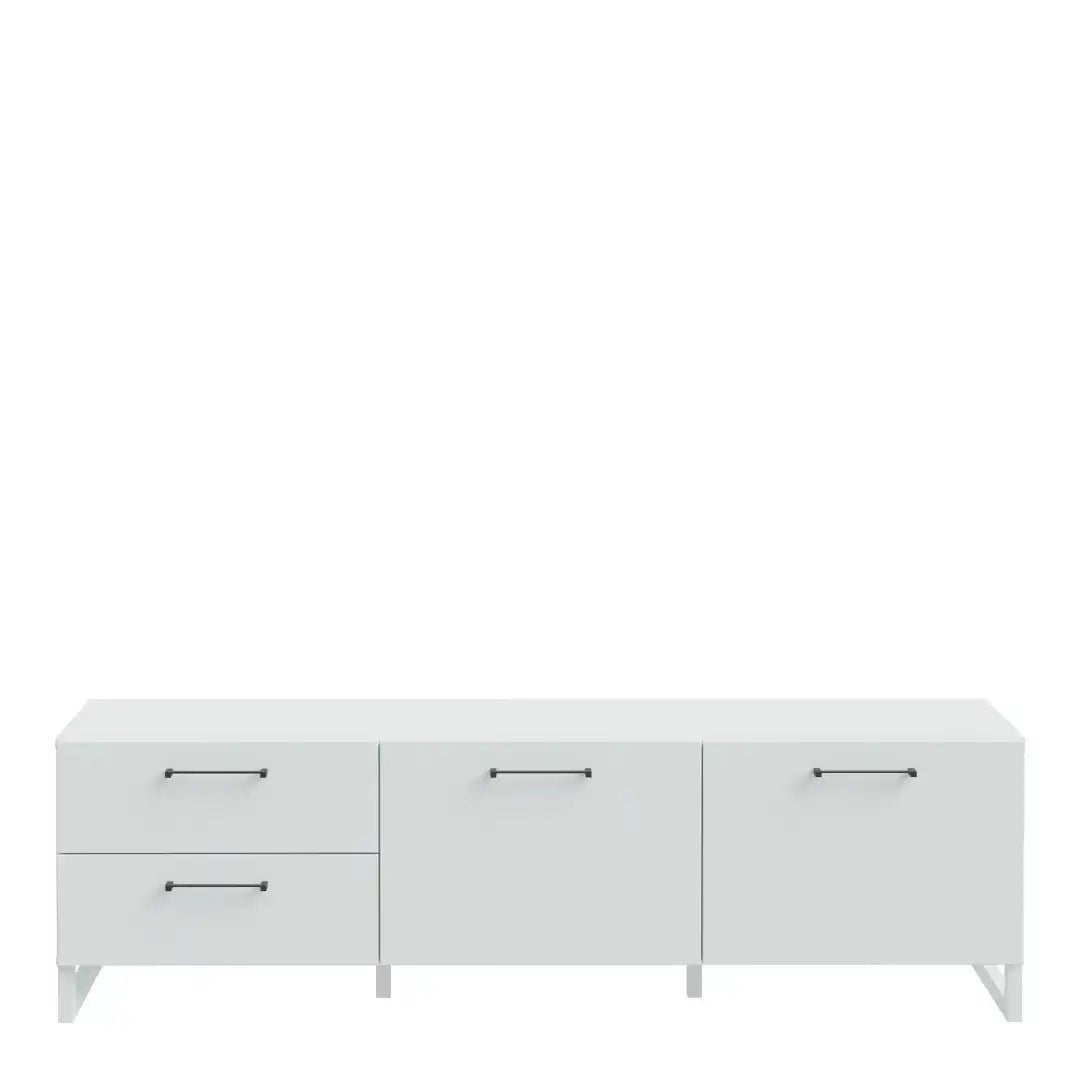 Sali 2 Door 2 Drawer TV Unit in Light Grey - Price Crash Furniture