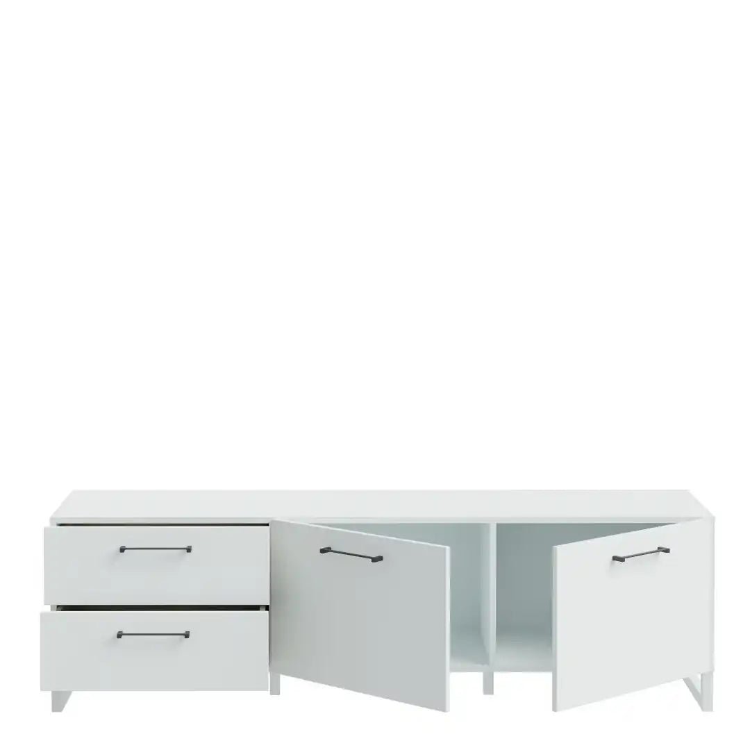 Sali 2 Door 2 Drawer TV Unit in Light Grey - Price Crash Furniture