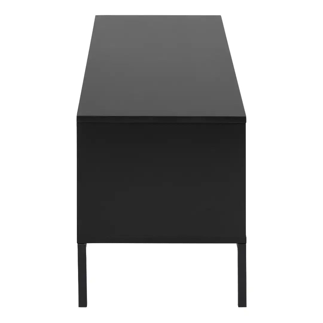 Seaford 2 Door 1 Drawer TV Unit in Ash Black - Price Crash Furniture