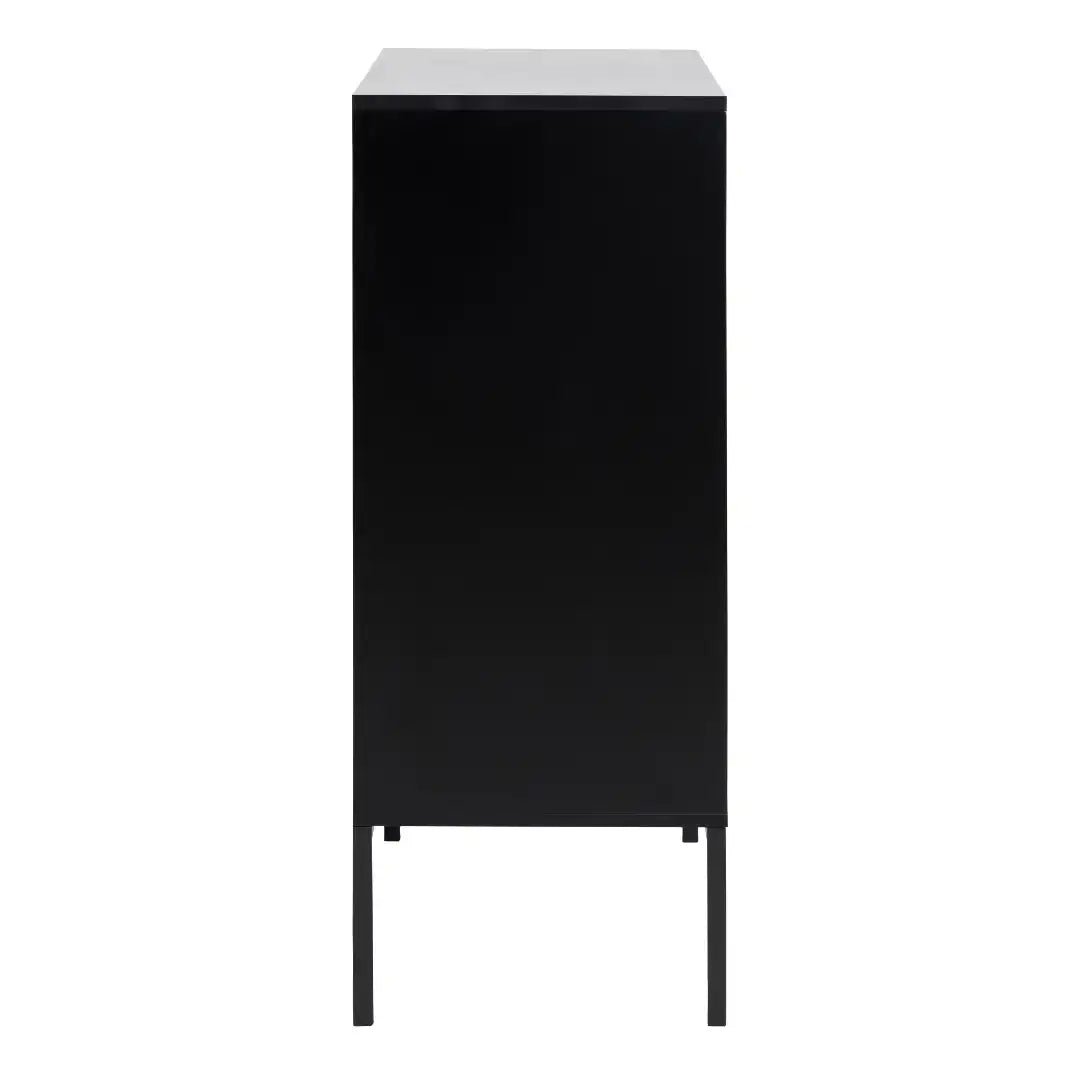 Seaford 3 Door 2 Drawer Sideboard in Black & Oak - Price Crash Furniture