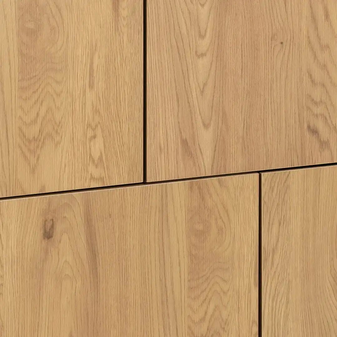Seaford 4 Door Sideboard in Black & Oak - Price Crash Furniture