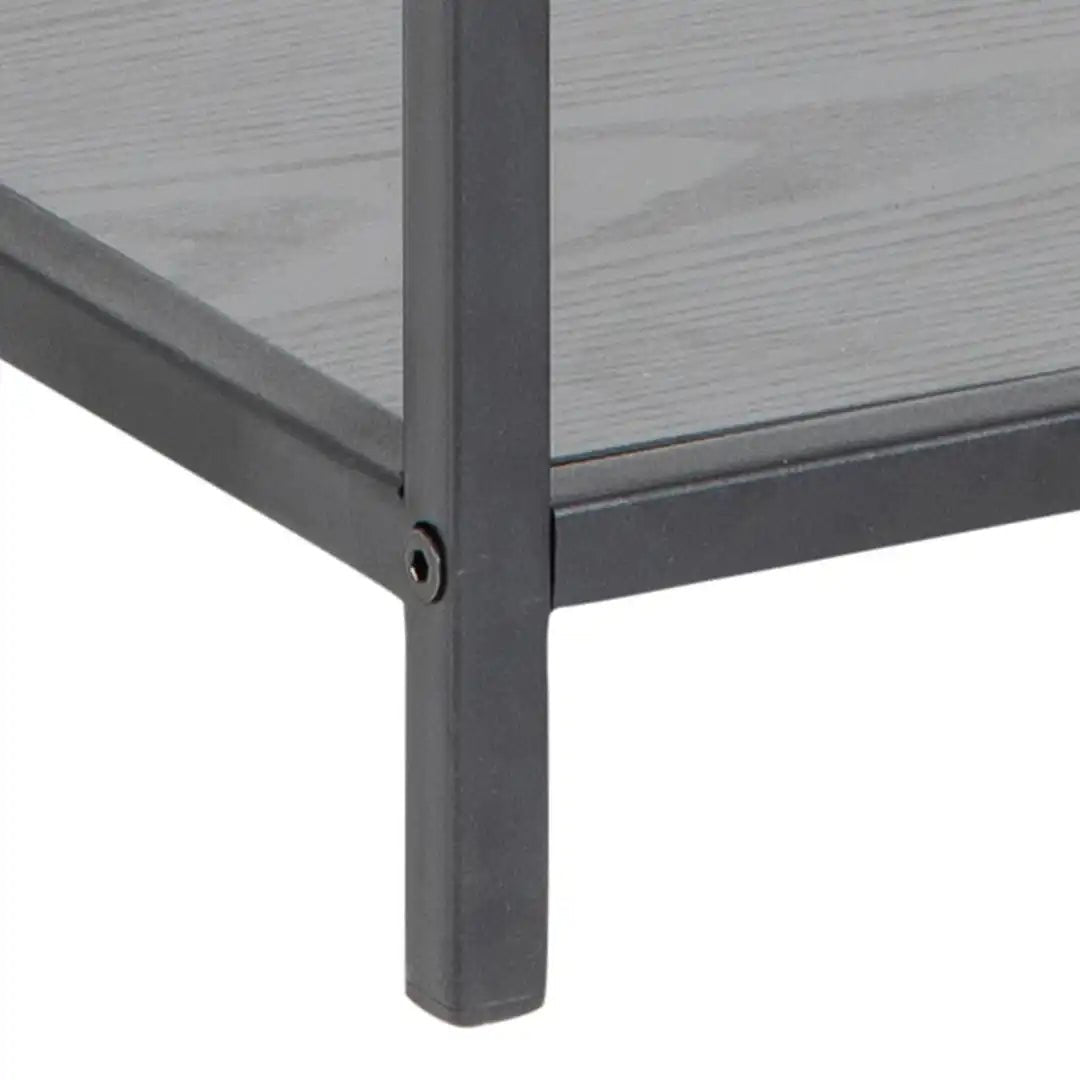 Seaford Bedside Table with 1 Drawer in Black - Price Crash Furniture