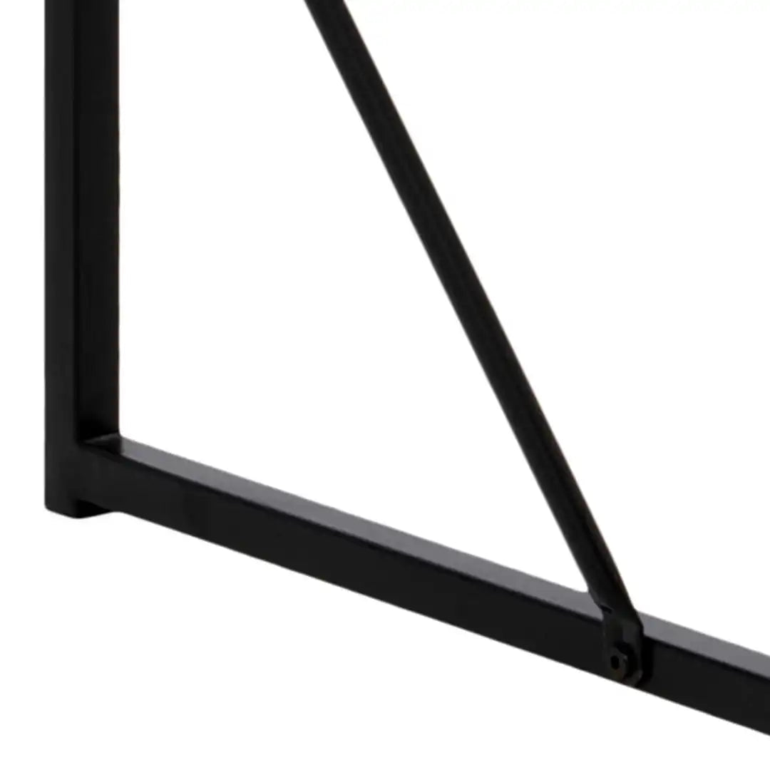 Seaford Black Metal Bar Table with Black Ash Top - Price Crash Furniture