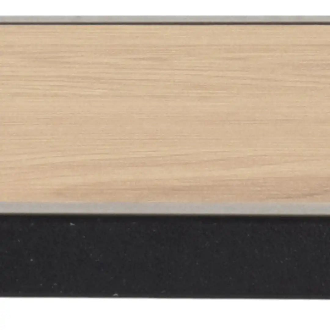 Seaford Black Metal Coat Rack with Oak Top - Price Crash Furniture