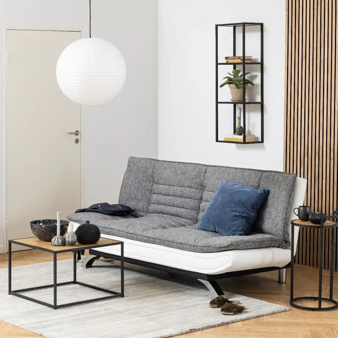 Seaford Black Metal Wall Shelf - Price Crash Furniture