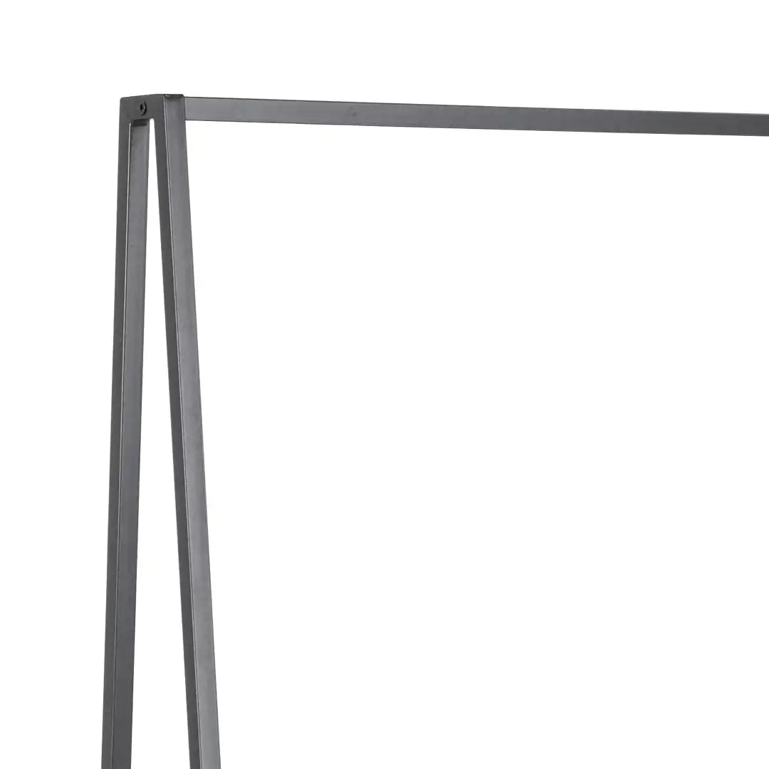Seaford Clothes Rack with 2 shelves in Black - Price Crash Furniture