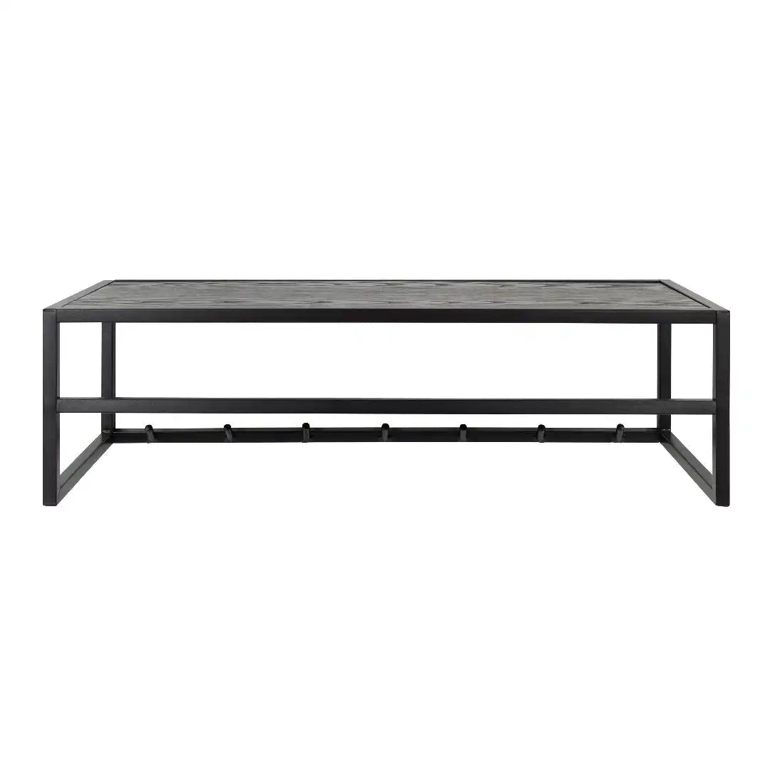 Seaford Coat Rack in Black And Oak - Price Crash Furniture