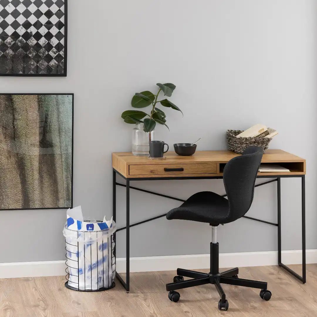 Seaford Desk with 1 Drawer in Oak - Price Crash Furniture