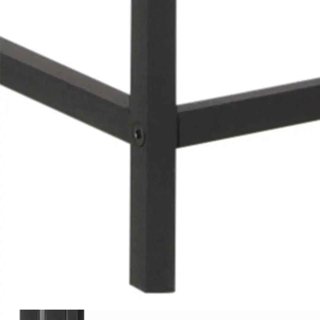 Seaford Tall Black Metal 2 Door Display Cabinet - Price Crash Furniture