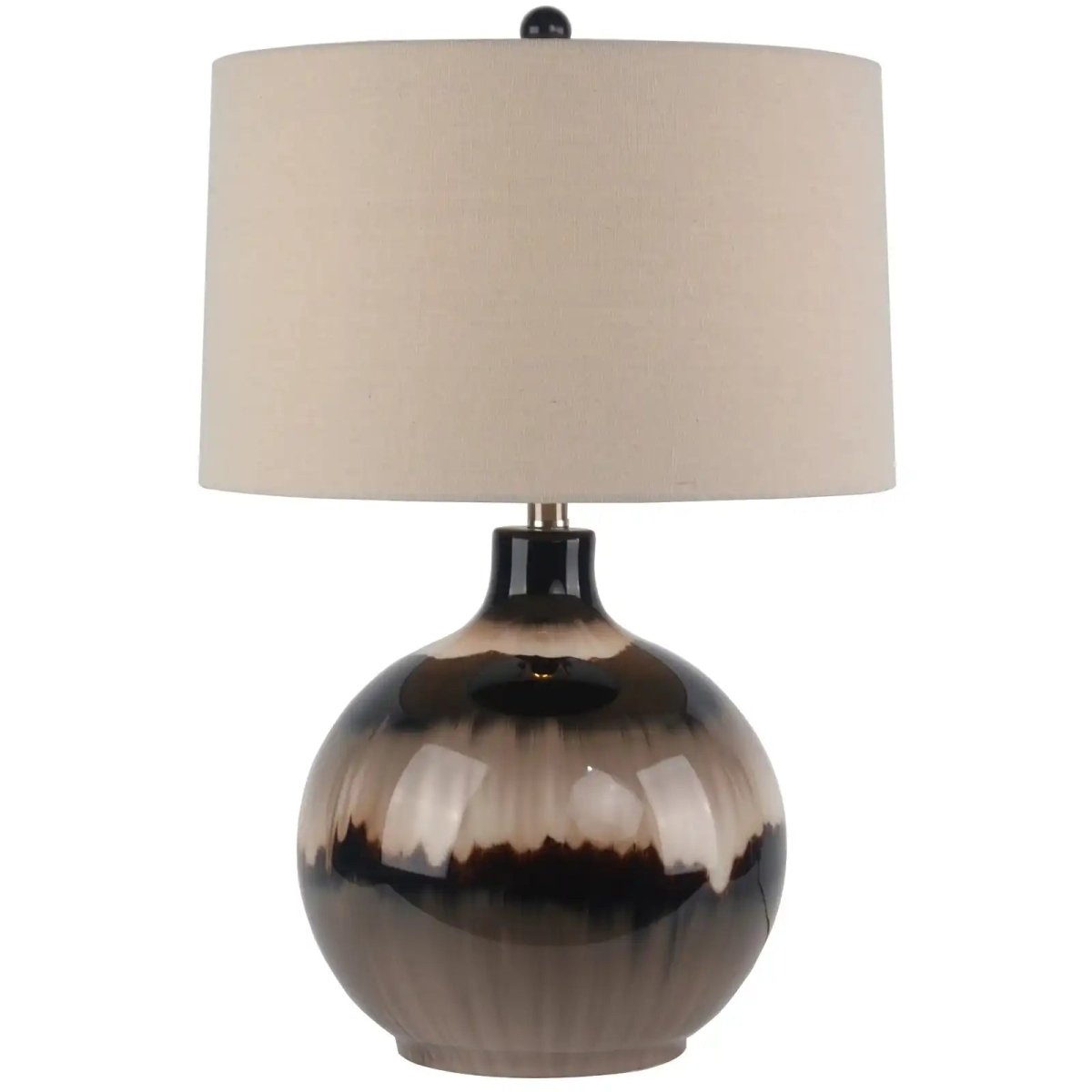 Sepia Shadows Table Lamp With Linen Shade - Price Crash Furniture