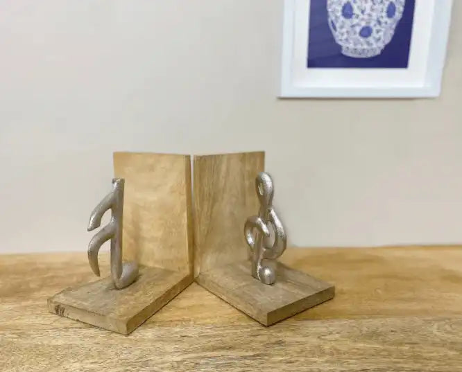 Set of Two Musical Note Bookends - Price Crash Furniture