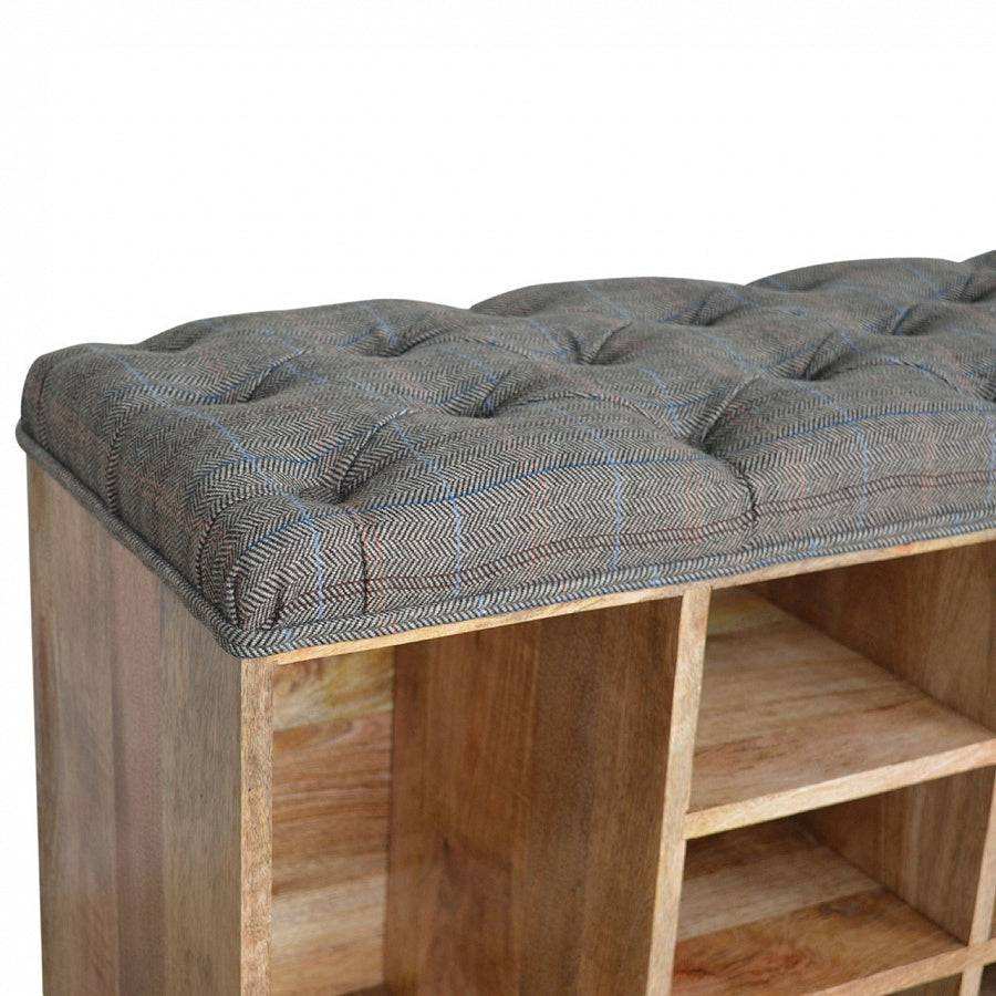 Shoe Cabinet With Upholstered Seat - Price Crash Furniture