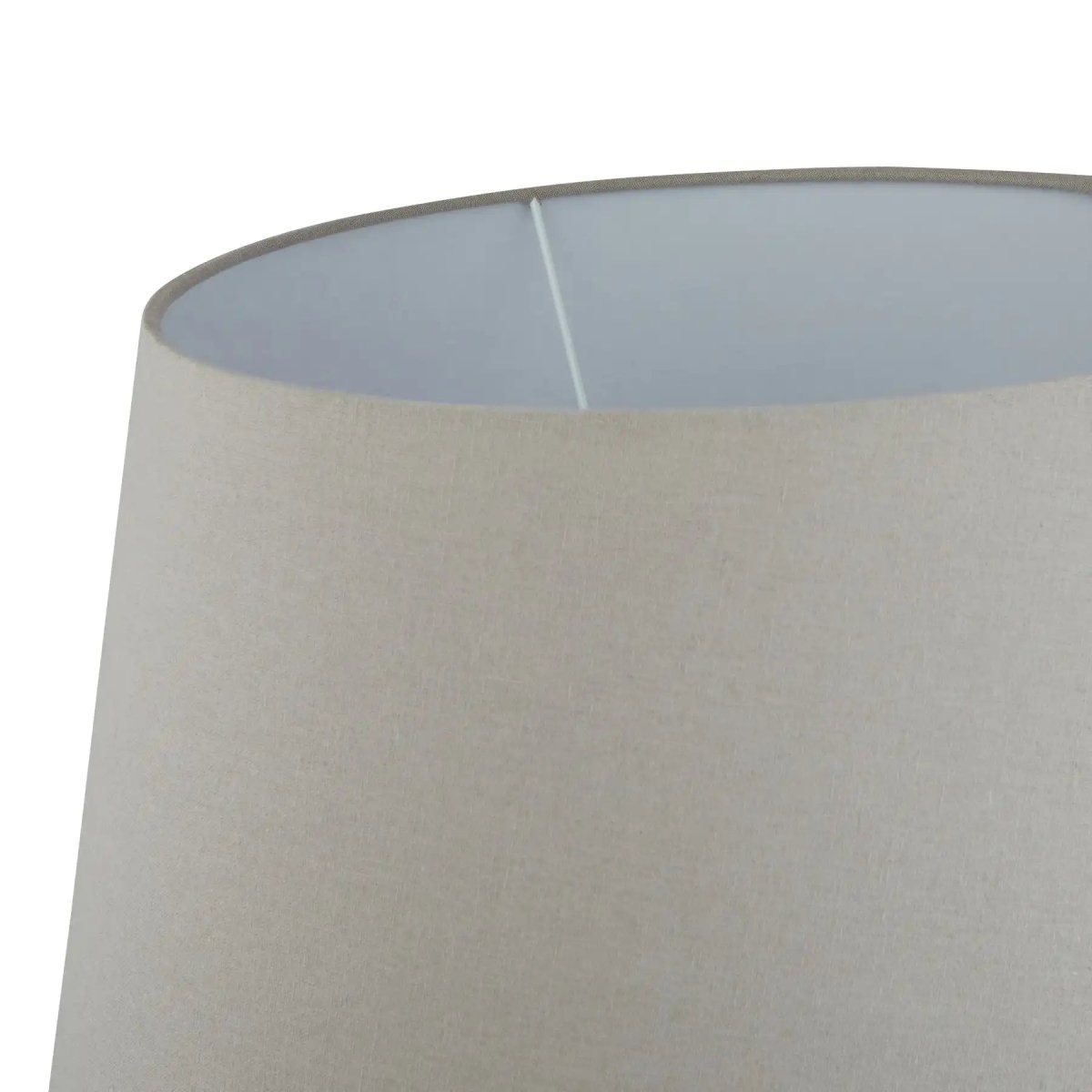 Siena Brown Round Table Lamp With Linen Shade - Price Crash Furniture