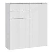 Sienna Chest Of Drawers In White High Gloss - Price Crash Furniture
