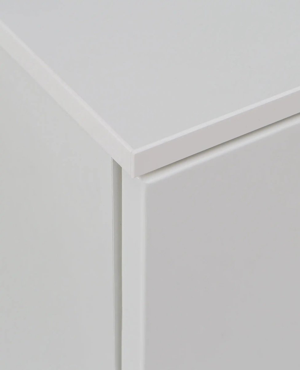 Sienna Large Wide Chest Of 4 Drawers And 2 Doors In White High Gloss - Price Crash Furniture