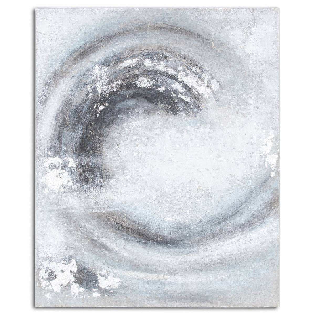 Sierra Silver And Grey Hand Painted Canvas - Price Crash Furniture