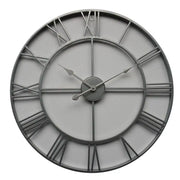 Silver Skeleton Outdoor Wall Clock - Price Crash Furniture