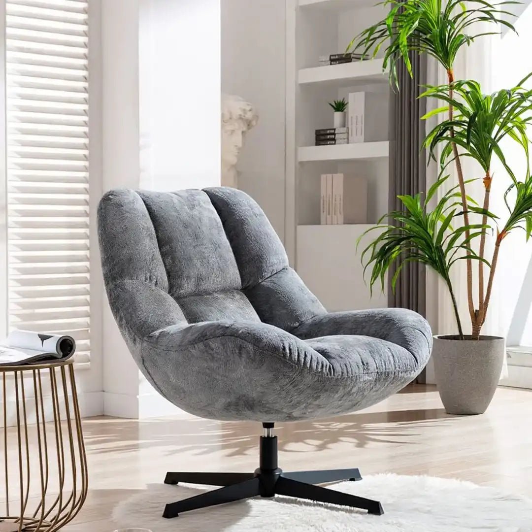 Silverdale Accent Chair Grey Chenille - Price Crash Furniture