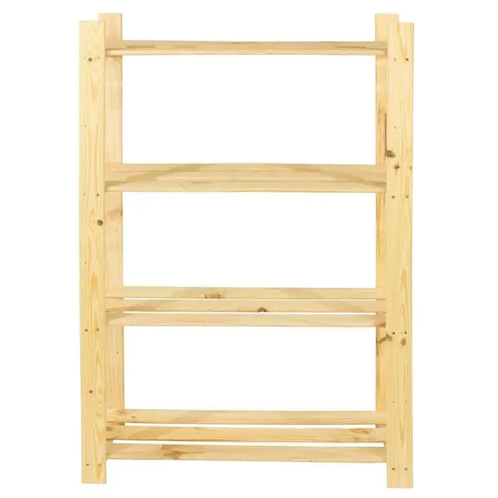 Simple and Natural Wood 80x120cm 4 - Tier Shelf Unit by Core - Price Crash Furniture