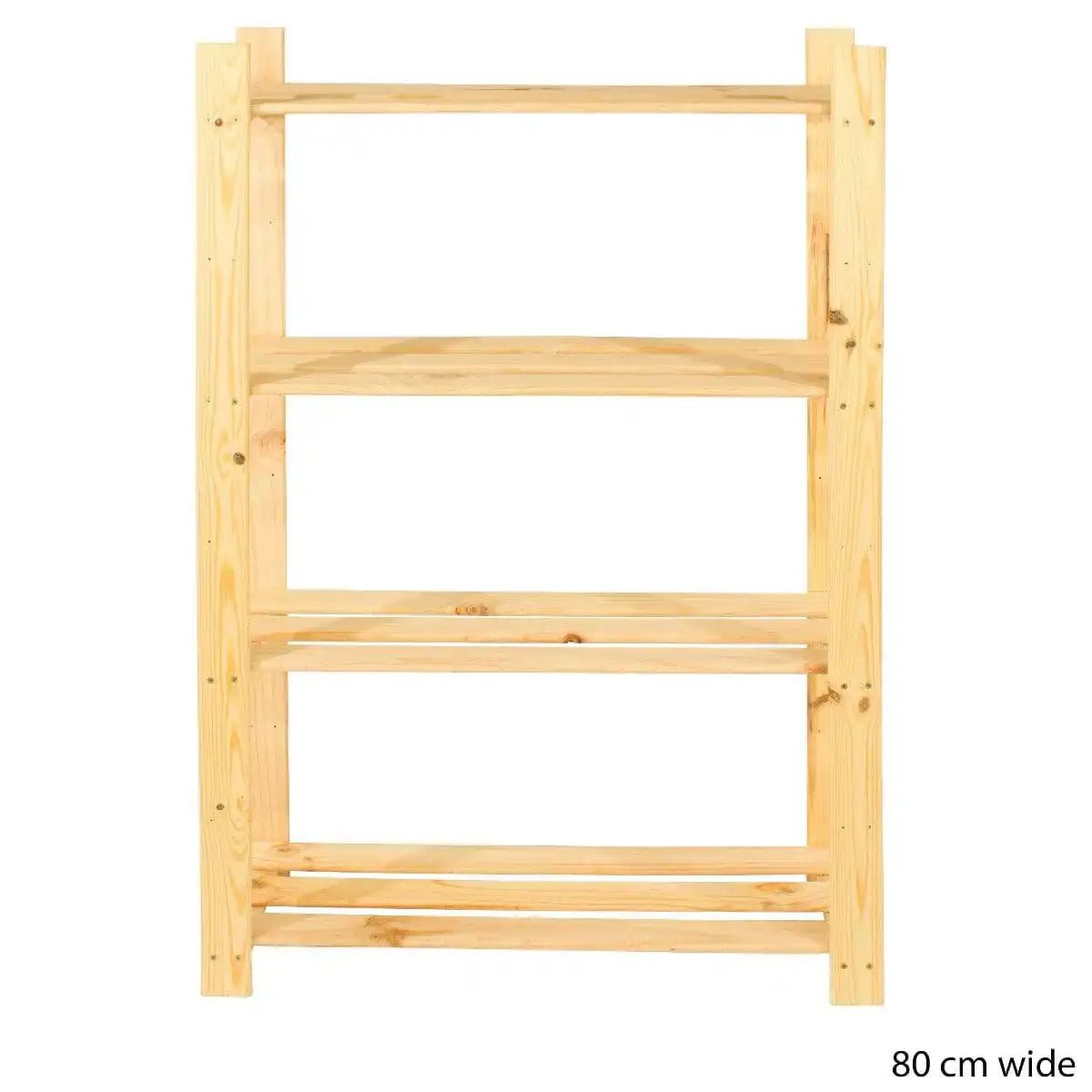 Simple and Natural Wood 80x120cm 4 - Tier Shelf Unit by Core - Price Crash Furniture