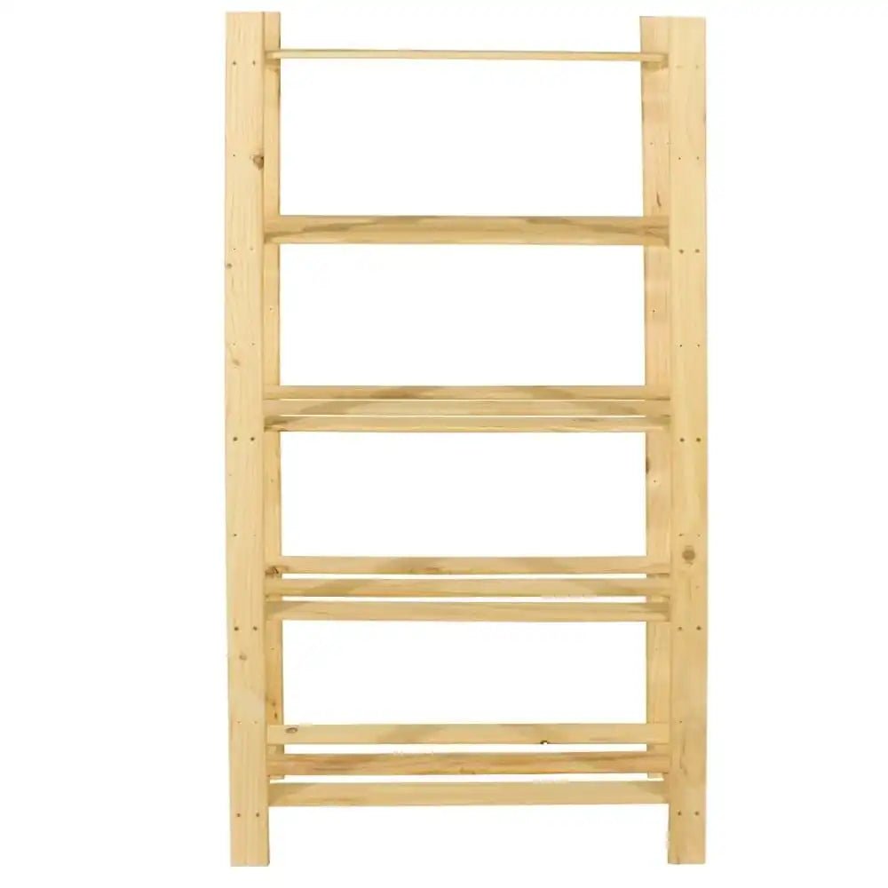 Simple and Natural Wood 80x160cm 5 - Tier Shelf Unit by Core - Price Crash Furniture