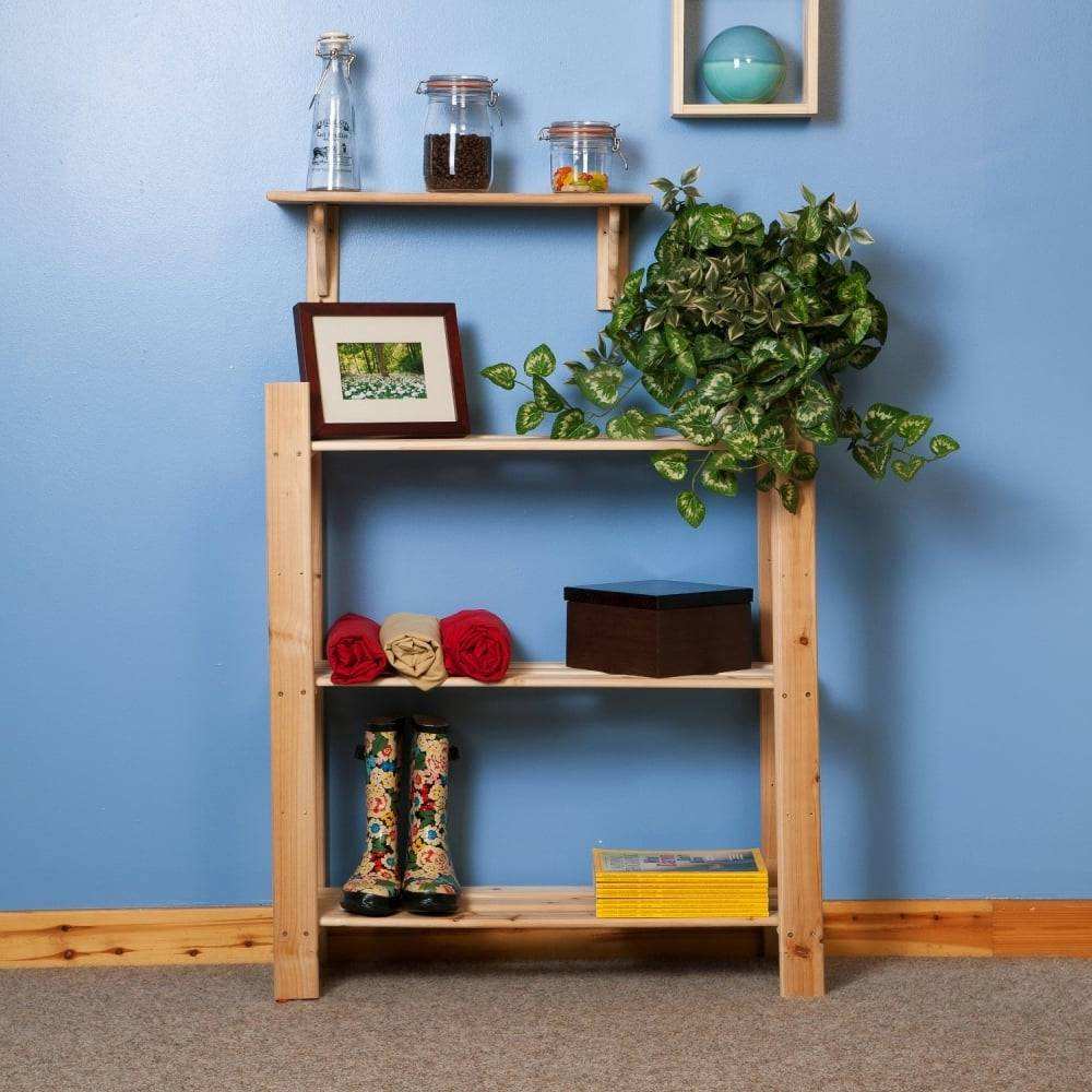Simple and Natural Wood 80x90cm 3 - Tier Shelf Unit by Core - Price Crash Furniture