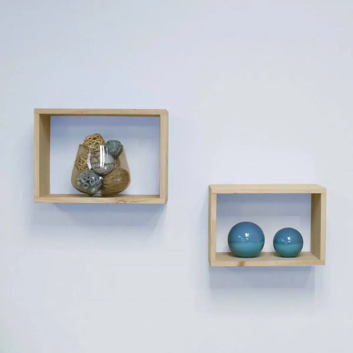 Simple and Natural Wood Wall Shelf Cube 2 - Pack by Core - Price Crash Furniture