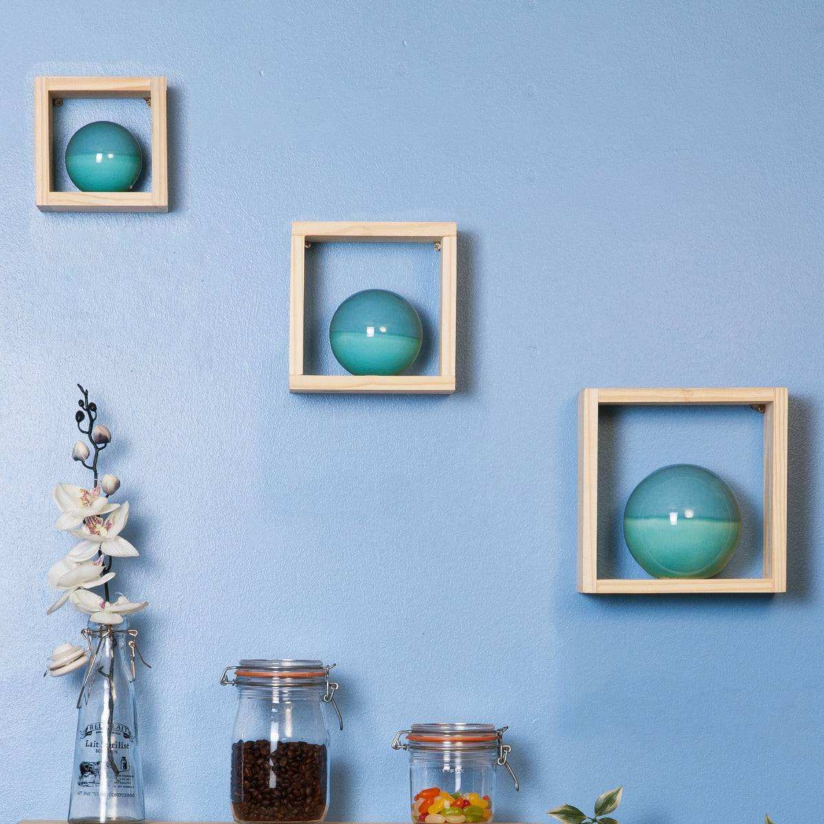 Simple and Natural Wood Wall Shelf Cube 3 - Pack by Core - Price Crash Furniture