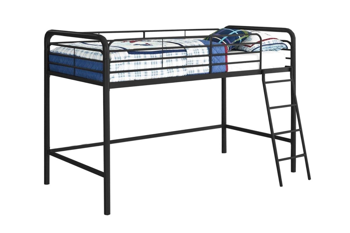 Single Mid - sleeper Bunk Bed in Black Metal by Dorel - Price Crash Furniture