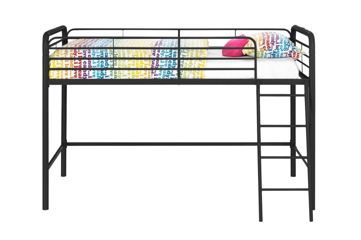 Single Mid - sleeper Bunk Bed in Black Metal by Dorel - Price Crash Furniture