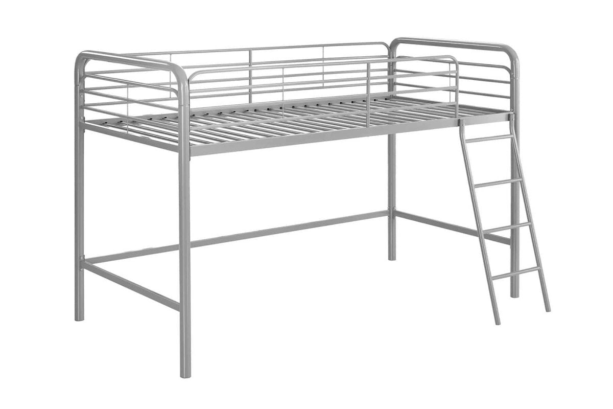 Single Mid - sleeper Bunk Bed in Grey Metal by Dorel - Price Crash Furniture
